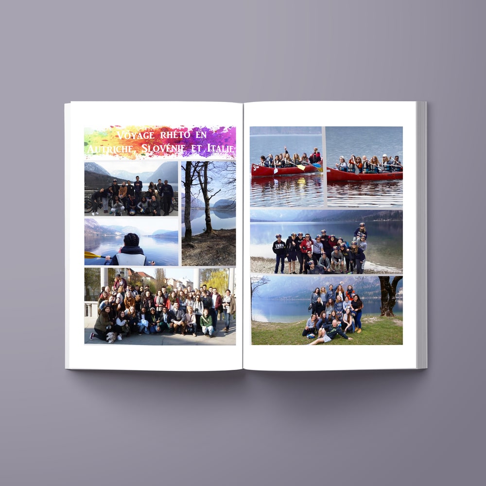 travel yearbook spread